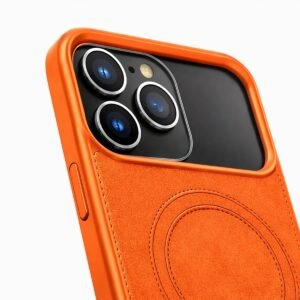 cazenik ddu magsafe leather wallet case for iphone 17 pro | 3 fold magnetic wallet cover with card holder & id slot | premium leather finish shockproof back cover