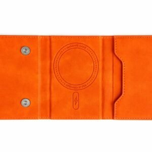 cazenik ddu magsafe leather wallet case for iphone 17 pro | 3 fold magnetic wallet cover with card holder & id slot | premium leather finish shockproof back cover