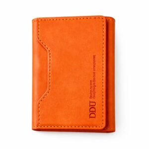 cazenik ddu magsafe leather wallet case for iphone 17 pro | 3 fold magnetic wallet cover with card holder & id slot | premium leather finish shockproof back cover